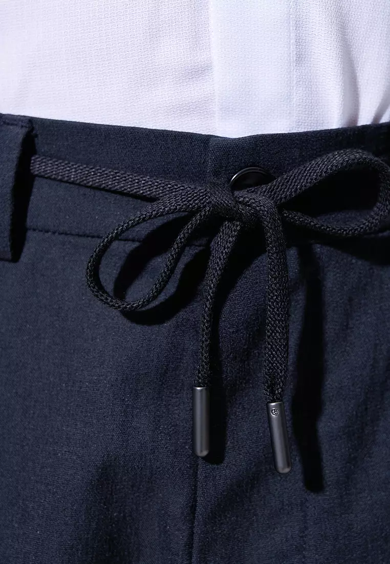 Ink Cooling Drawstring Tapered Trousers