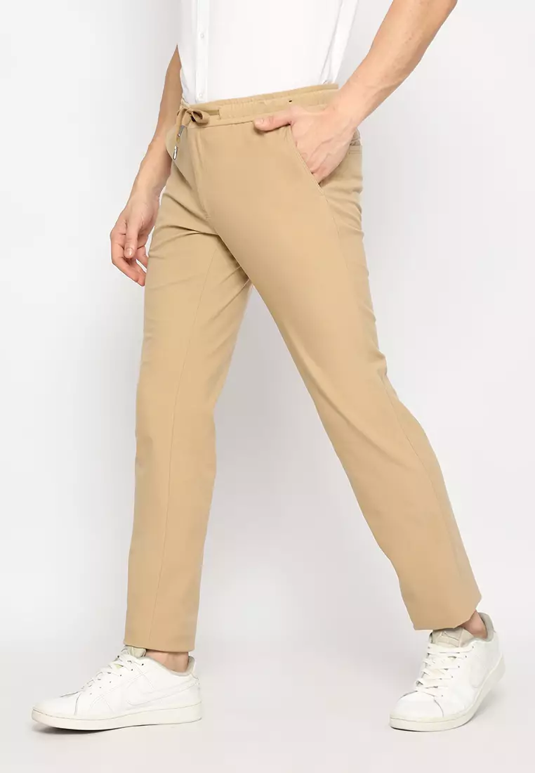 Jobb Active Jerix Celana Panjang Pria Modern Slim Fit Dark Khaki 3