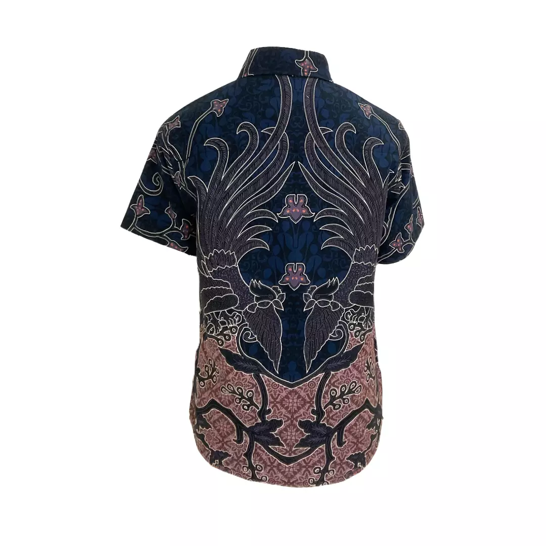 Pingu Kemeja Batik Anak Laki Laki Pendek Navy 93100934X