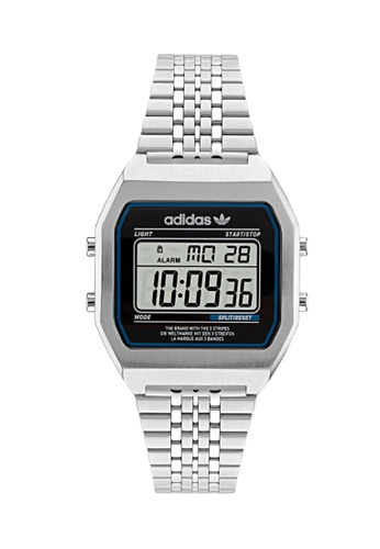 Adidas Watch silver Adidas Digital Two Silver Stainless Steel Digital Unisex Watch AAOST22072 5FF5EAC20B53D3GS_1