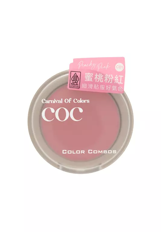 COLOR COMBOS Blossom Fluffy Blush(#C01 Peachy Pink)(5g) 5g