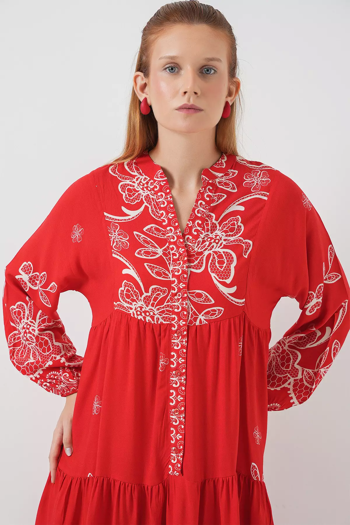 Modest Printed Maxi Dress