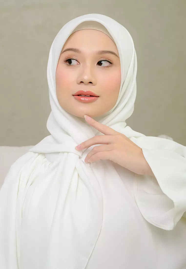 Haraa Voal Plain Broken White