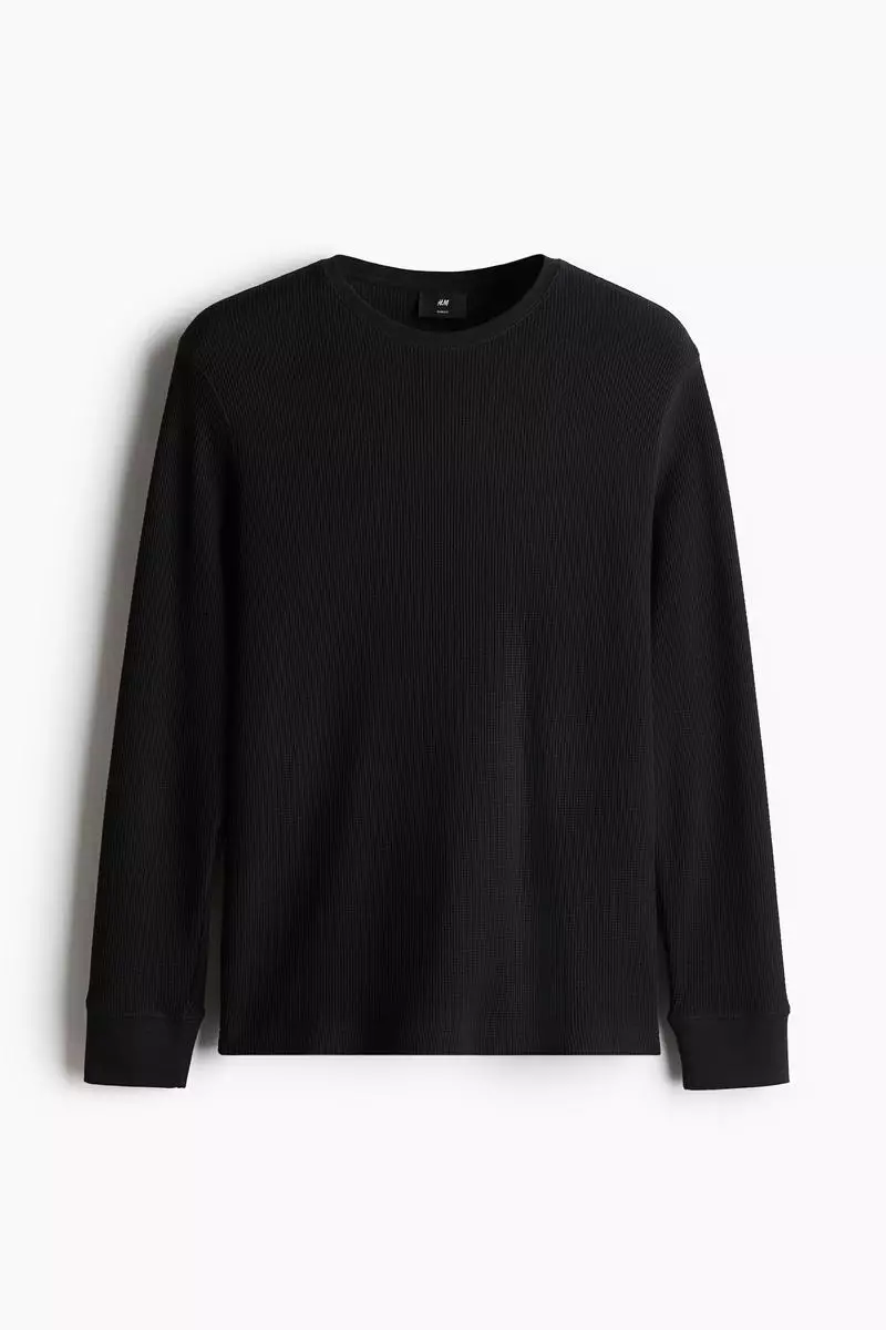 Slim Fit Waffled jersey top