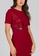 BADOMODA red Gendry Pleated Bodycon Dress With Lace And Buckle Detail 742EDAA9000BBFGS_5