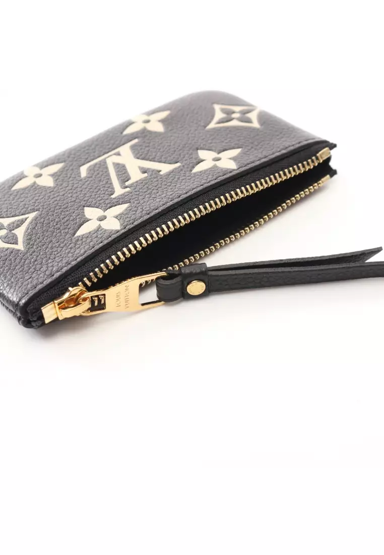 Louis Vuitton Key Pouch Bicolore Black Beige Monogram Empreinte