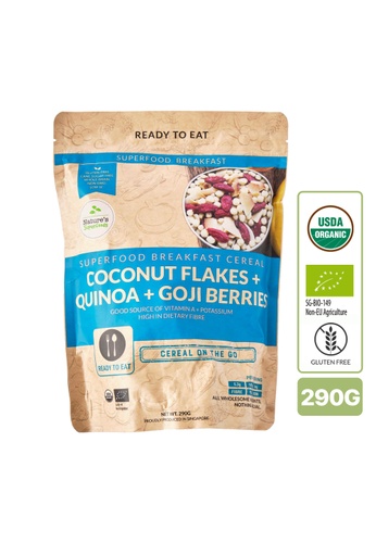 Nature's Superfoods Nature's Superfoods Organic Breakfast Cereals: Coconut Flakes-Quinoa - Goji Berries 290g 9AB6BES86491FBGS_1