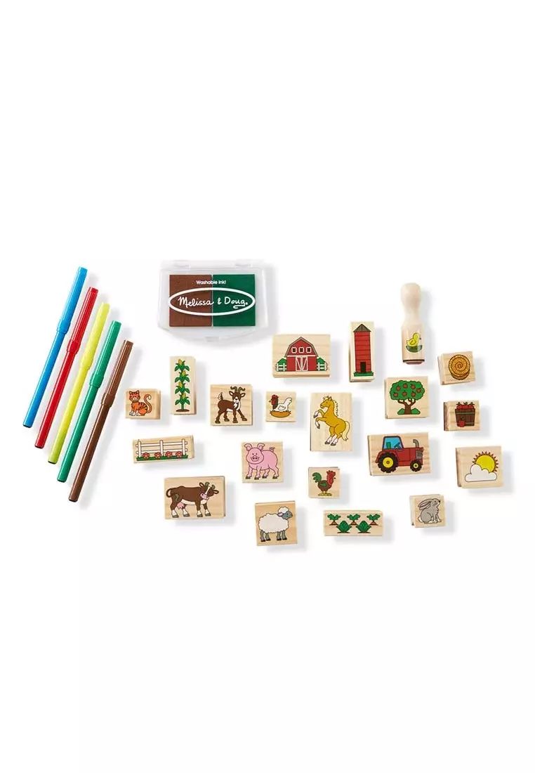 Melissa and doug farm stamp set store