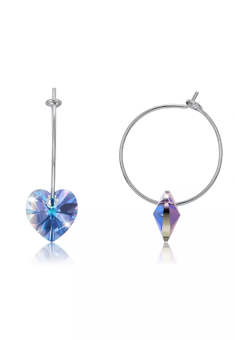 Solid 925 Sterling Silver Glamorous Heart Embellished with SWAROVSKI® Crystals