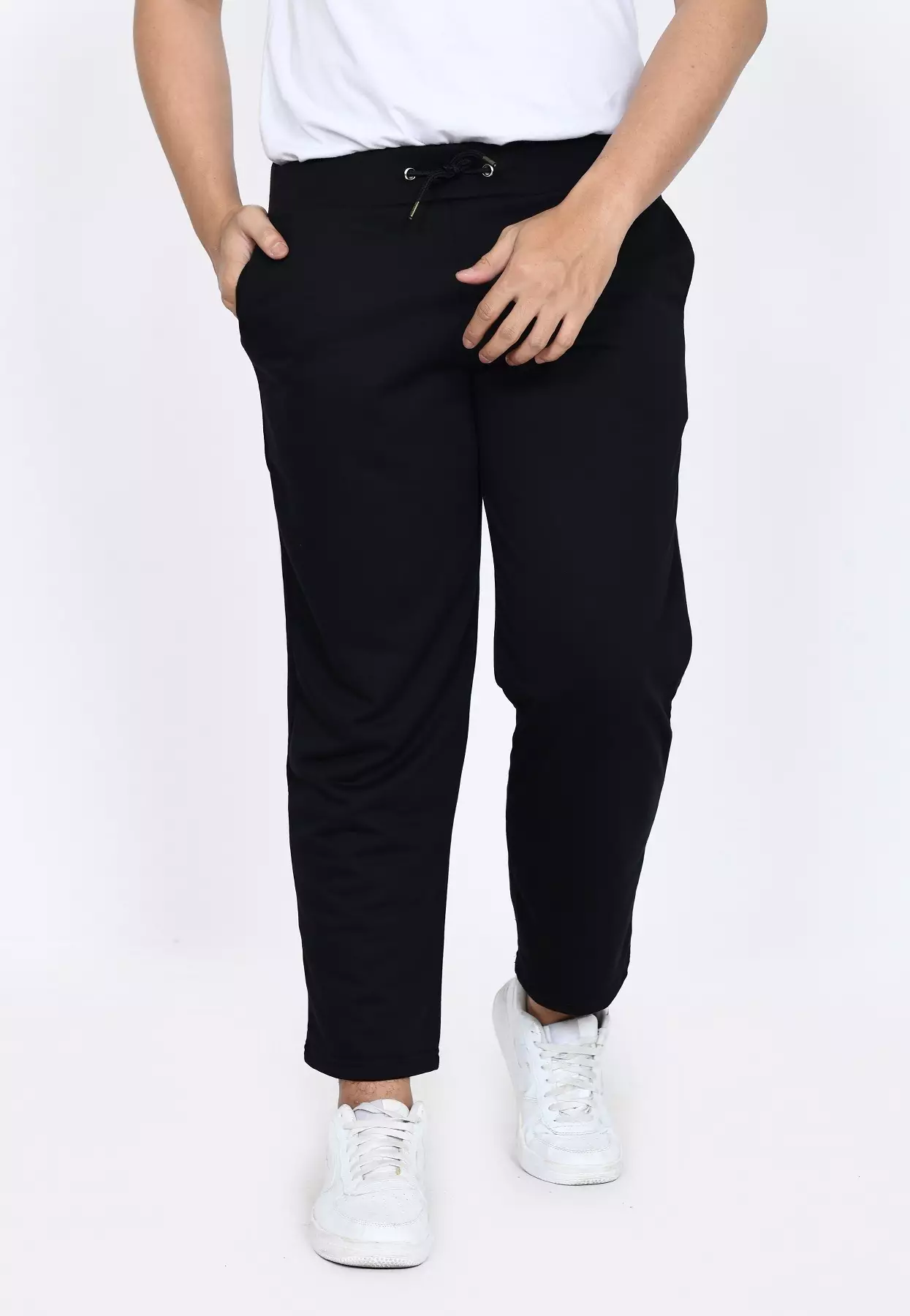 Celana Panjang Pria Hitam - Sporty Daily Pants With Side Tape