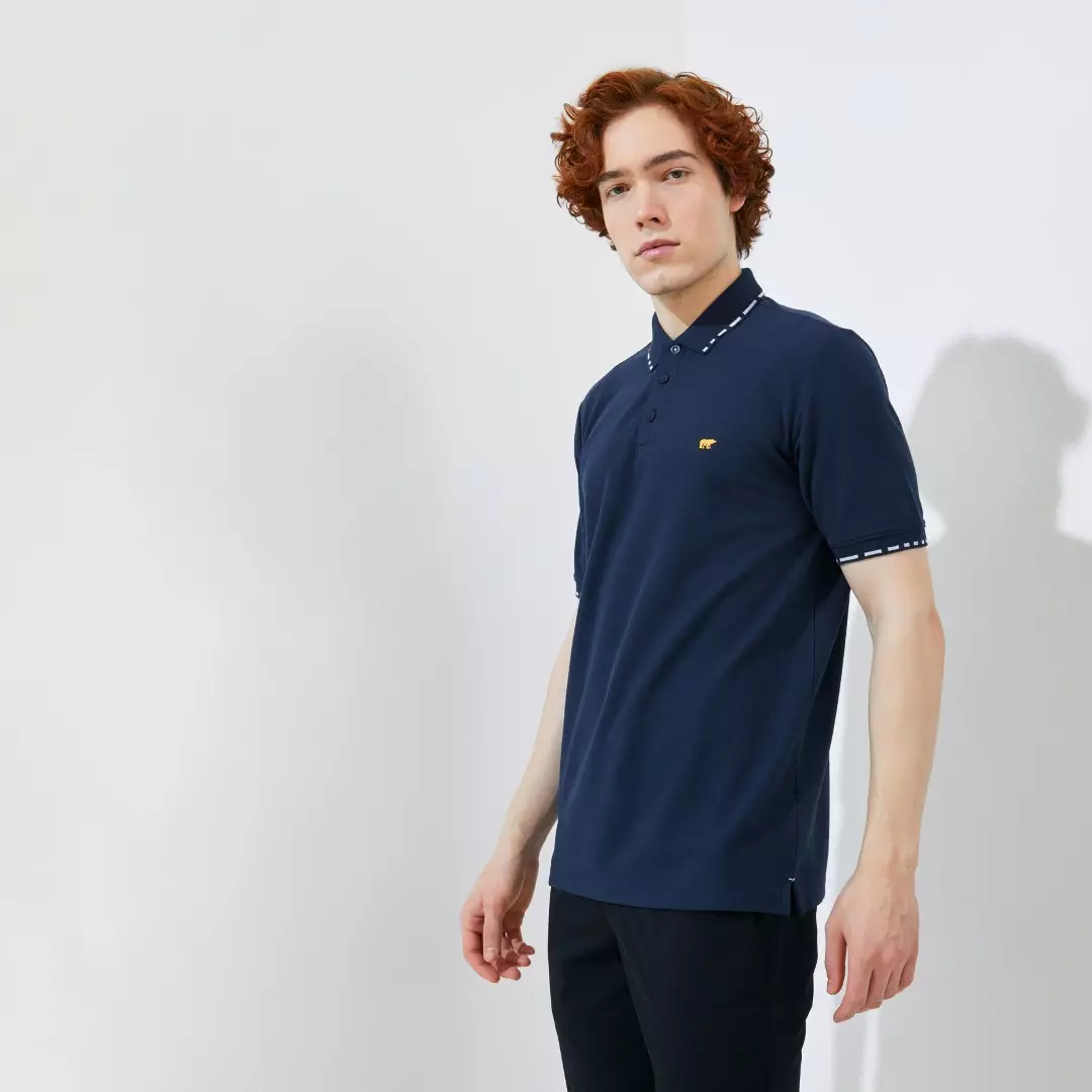 Jack Nicklaus Ernest Polo Shirt Pria Regular Fit Navy Colour Navy