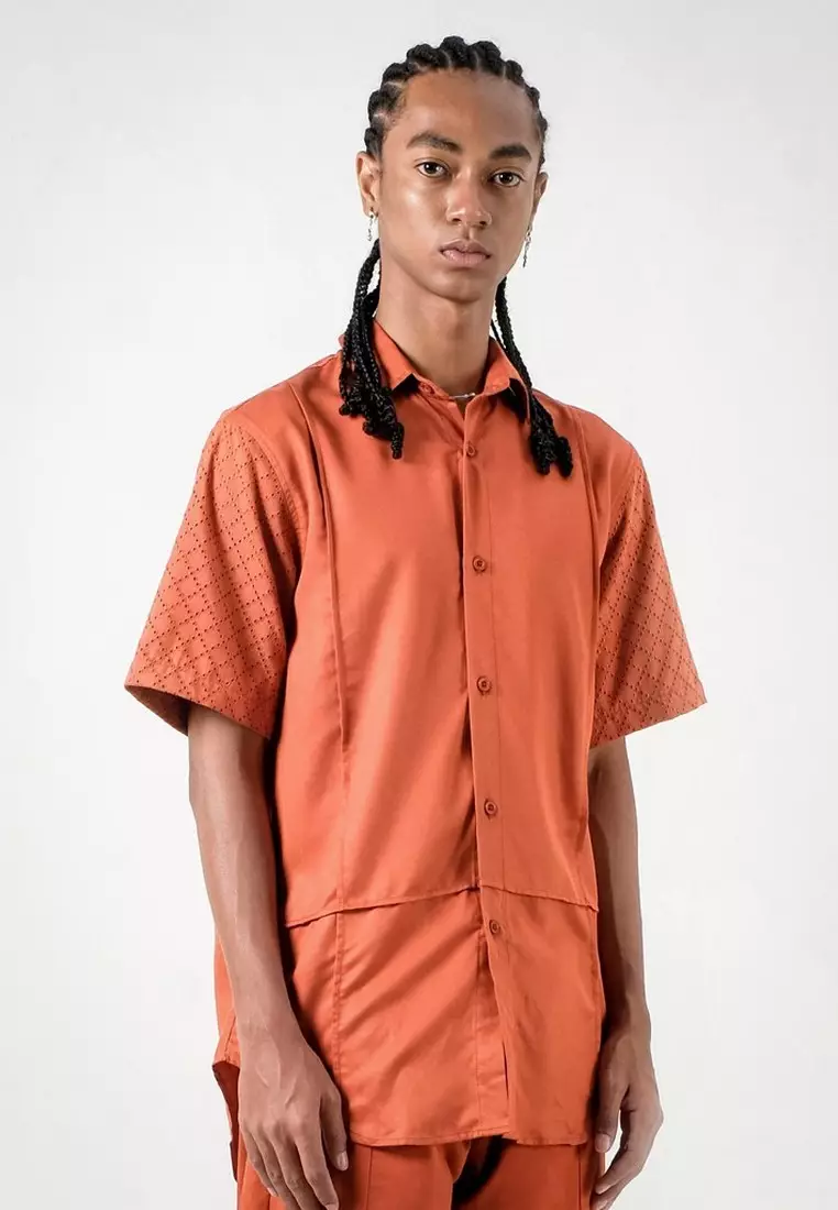 3Second x Danjyo Hiyoji Selayar Shirt Orange 130423