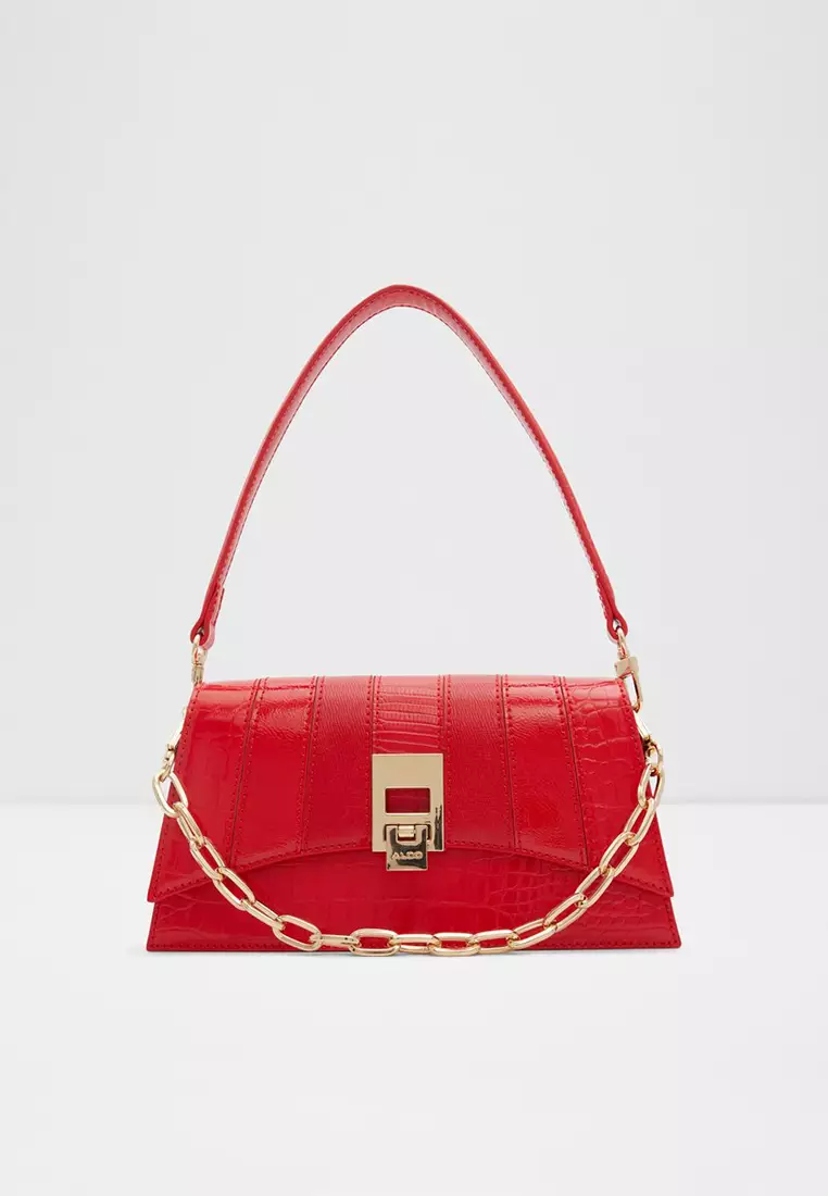 Aldo red clearance clutch bag