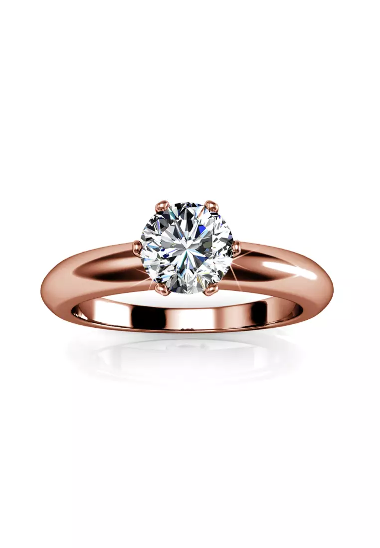 KRYSTAL COUTURE Jewel In The Palace Solitaire Ring Embellished with SWAROVSKI® crystals