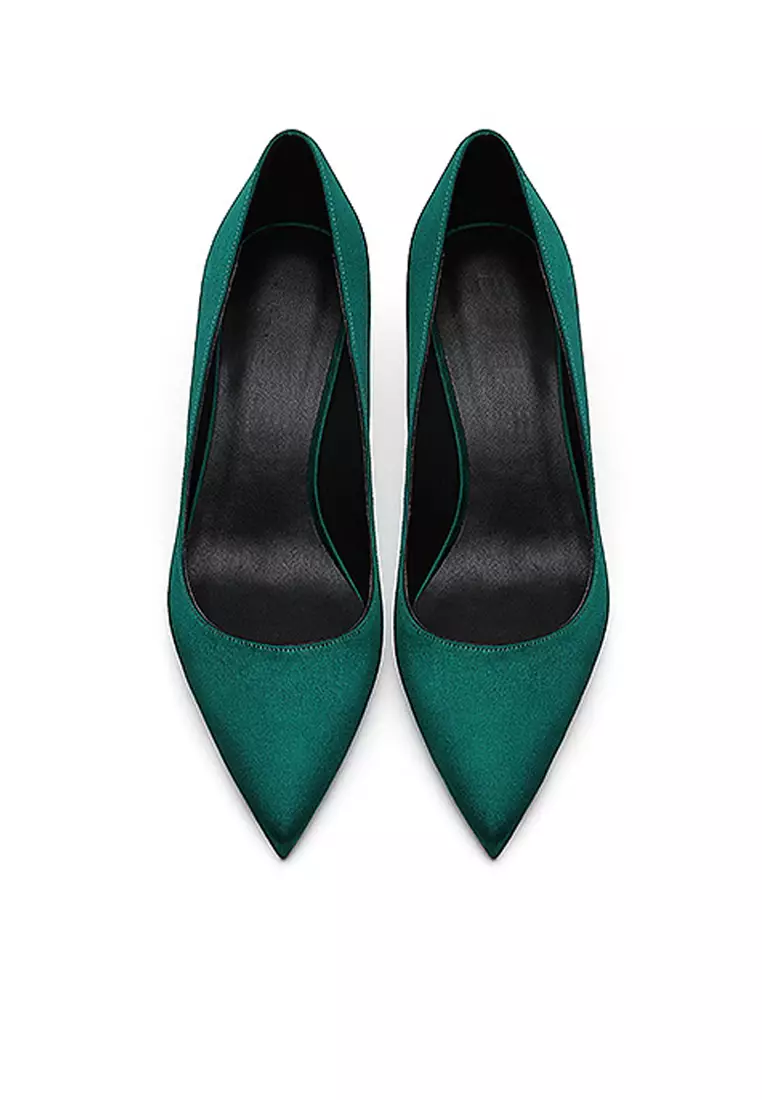 6CM Silk Fabrics Pointed High Heel Shoes HZL163