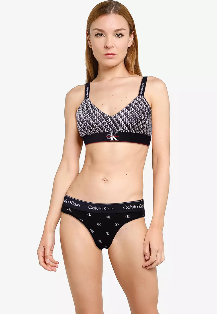 印花圖案微纖維薄襯胸圍 - Calvin Klein Underwear