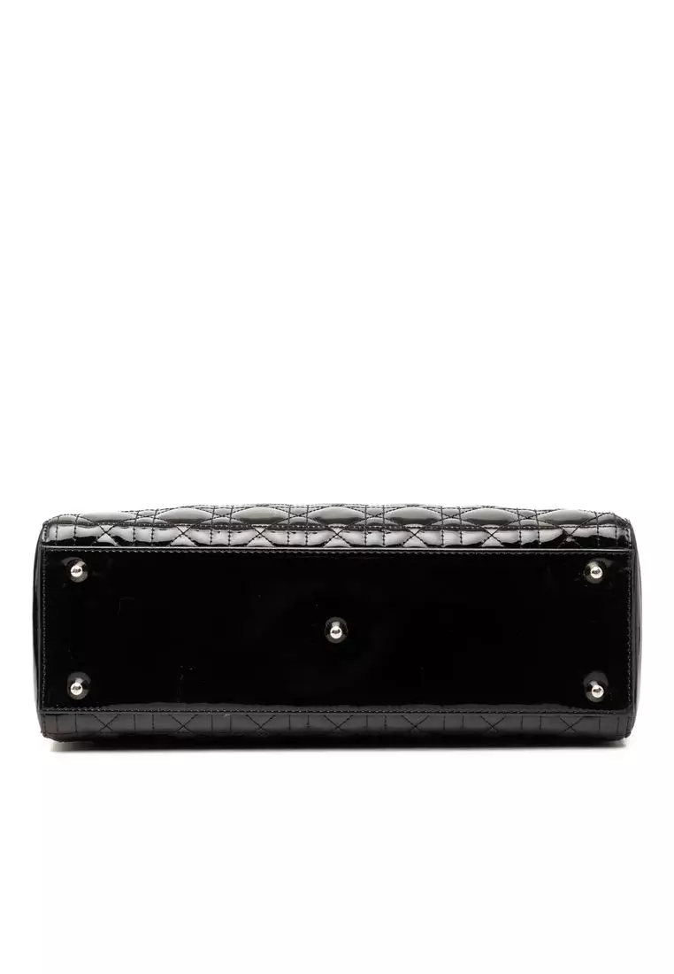 Pre-Loved Dior Large Patent Cannage Lady Dior