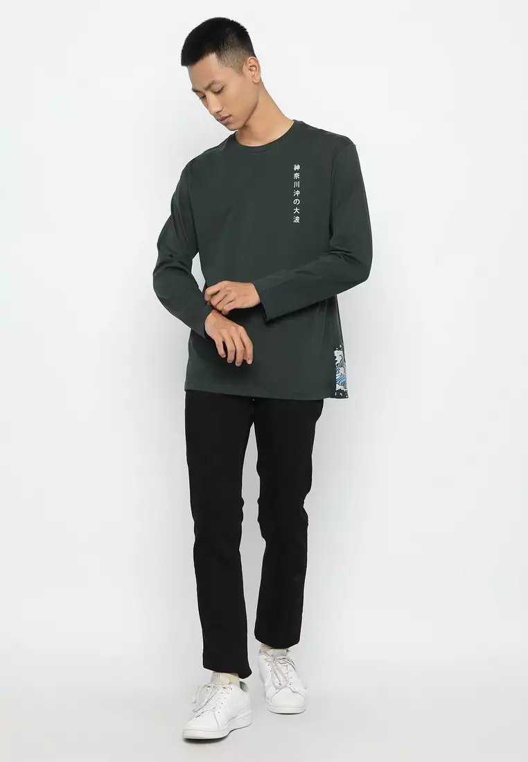 XTRAORDINARY (XO) T-Shirt Cotton Combed Lengan Panjang Pria 2073190973