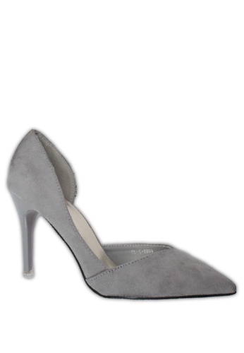 Sunnydaysweety grey Women Pointed Suede  High-heeled Shoes C10141GY 8DD0CSHBCC8FF7GS_1