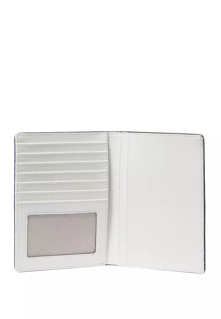 Jet Set Travel Medium Passport Case with Patches - Denim