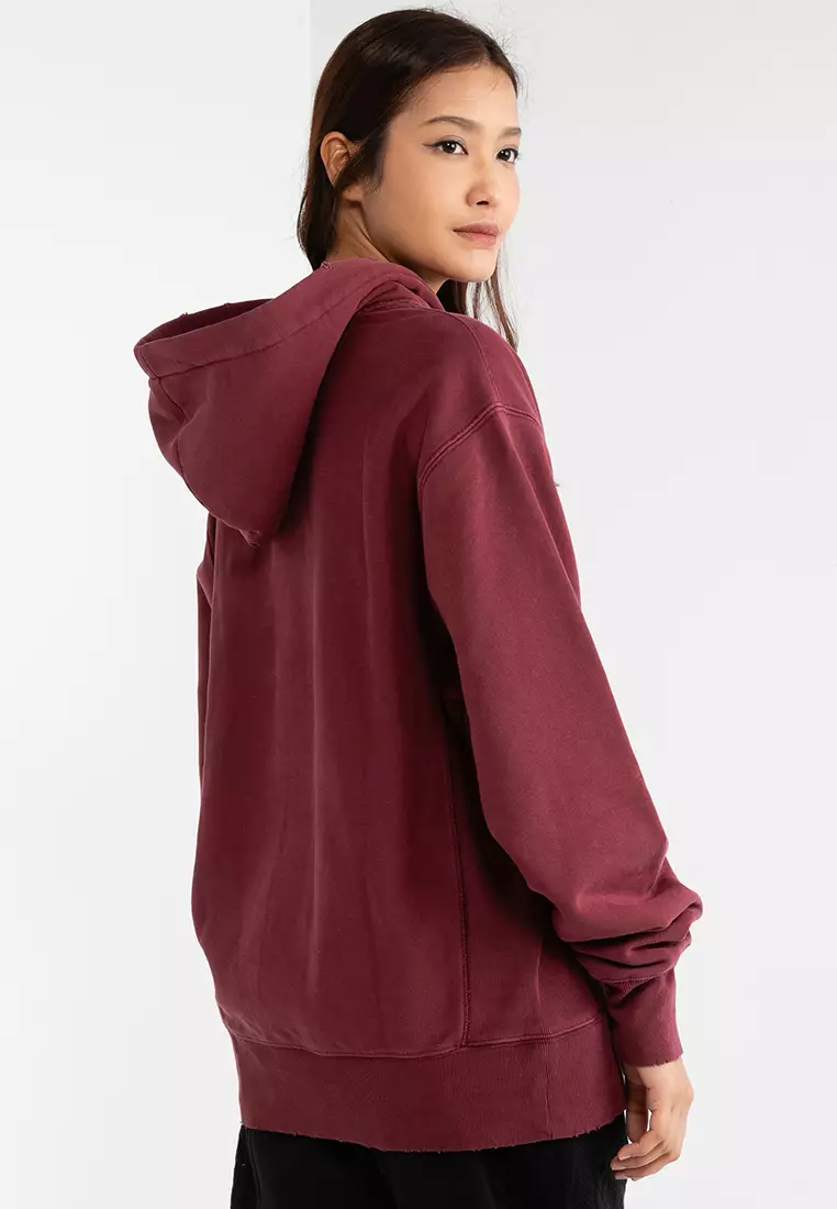 Maroon champion hoodie women's outlet