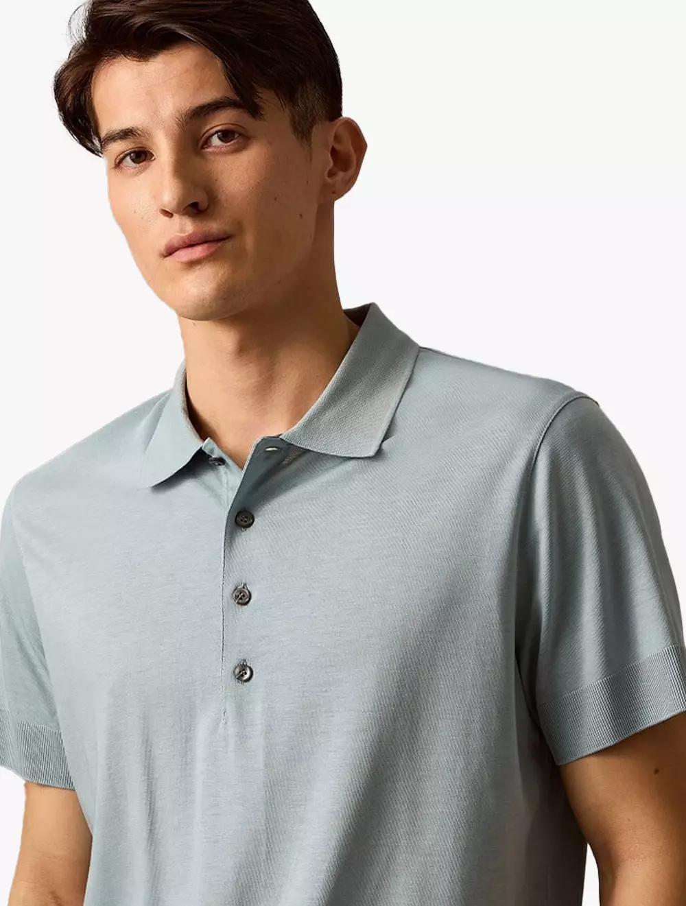 Calvin Klein - Silk touch fine knit short sleeve polo shirt
