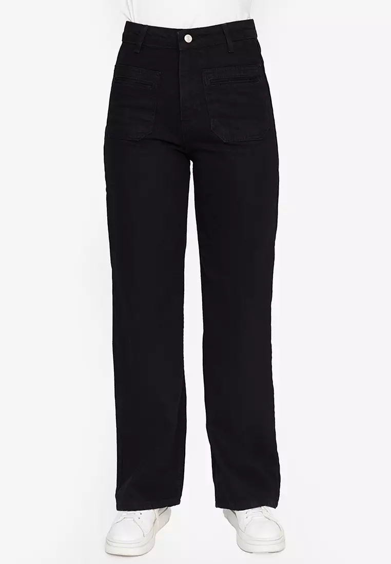 Buy Trendyol High Waisted Pocket Jeans 2024 Online ZALORA Philippines