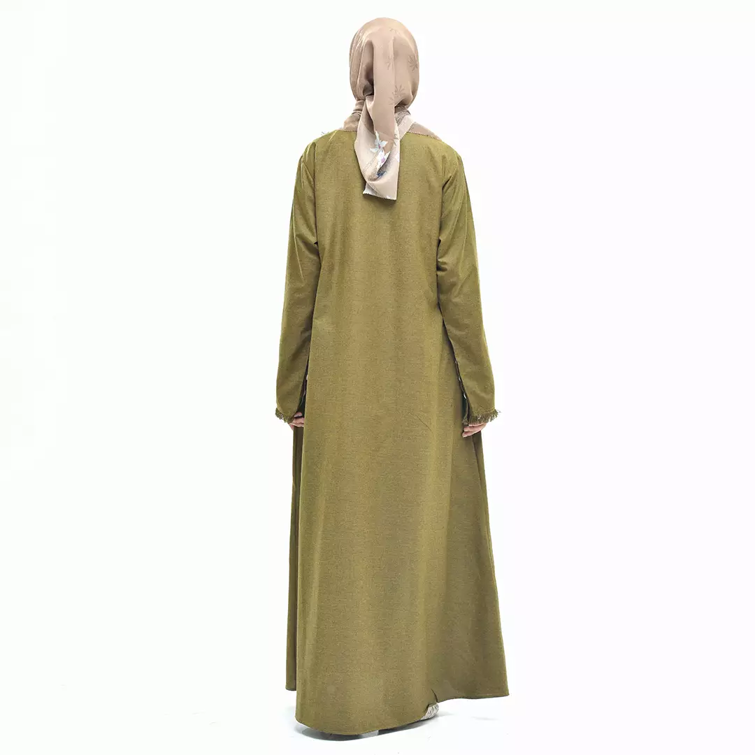 Rabbani - Dress Muslim Wanita Dewasa Lengan Panjang Couple Dresslim Prisia Ecxlusive - Brown