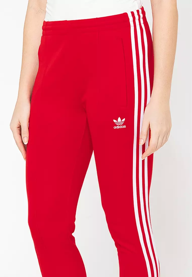 Adidas sst track store pants womens red