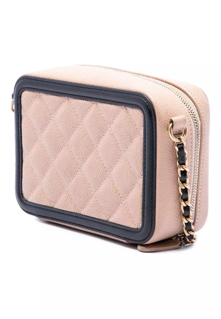 Pre-Loved Chanel Mini Caviar Cc Filigree Crossbody