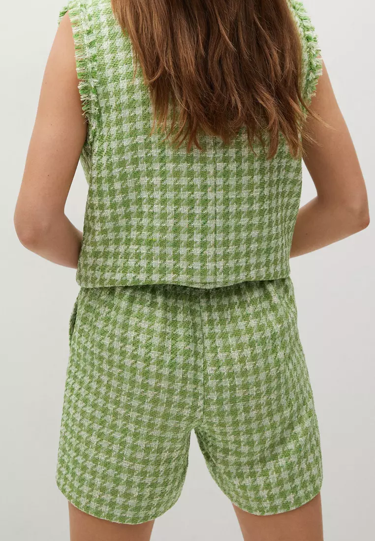 Tweed Houndstooth Shorts