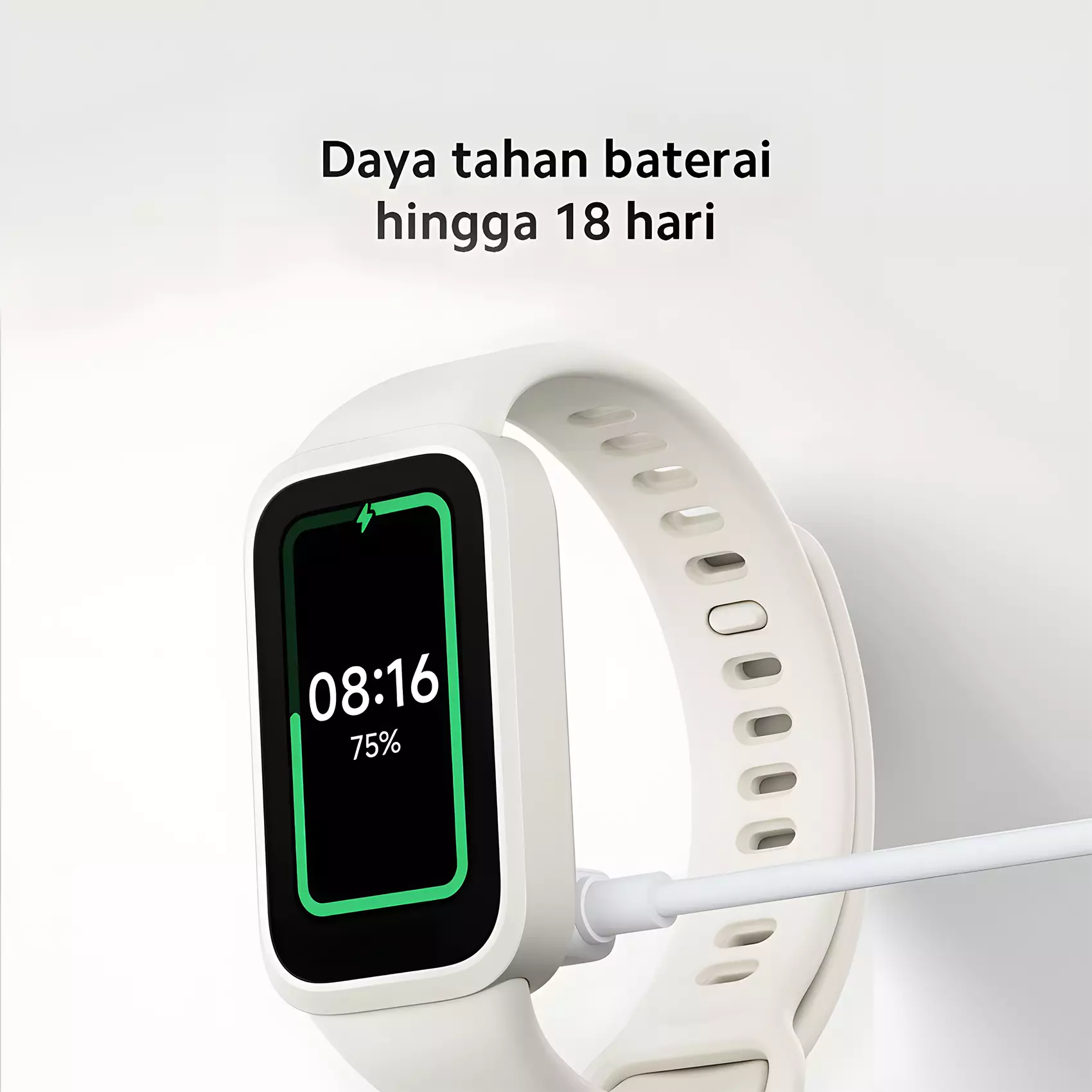 Xiaomi Smart Band 9 Active | Bodi 9,99 mm | Tahan Air Hingga 50 Meter | 50+ Mode Olahraga | Baterai Hingga 18 Hari - Beige White