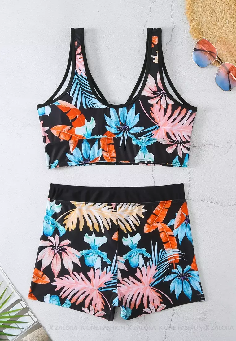 (2pcs)Sexy Printed Bikini Swimsuit