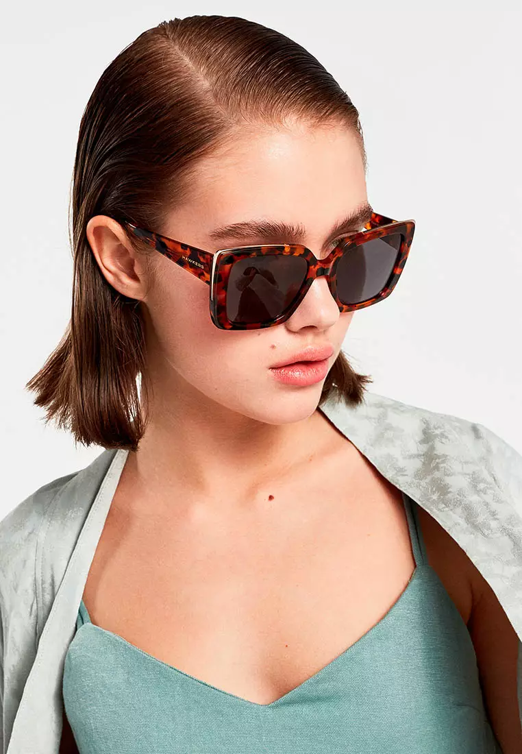 HAWKERS Tortoise CHAZARA Sunglasses for Men and Women, Unisex. Official Product designed in Spain