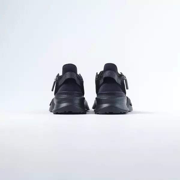 Sepatu FENDI FLOW FF YELLOW ALL BLACK SNEAKER 100% ORIGINAL