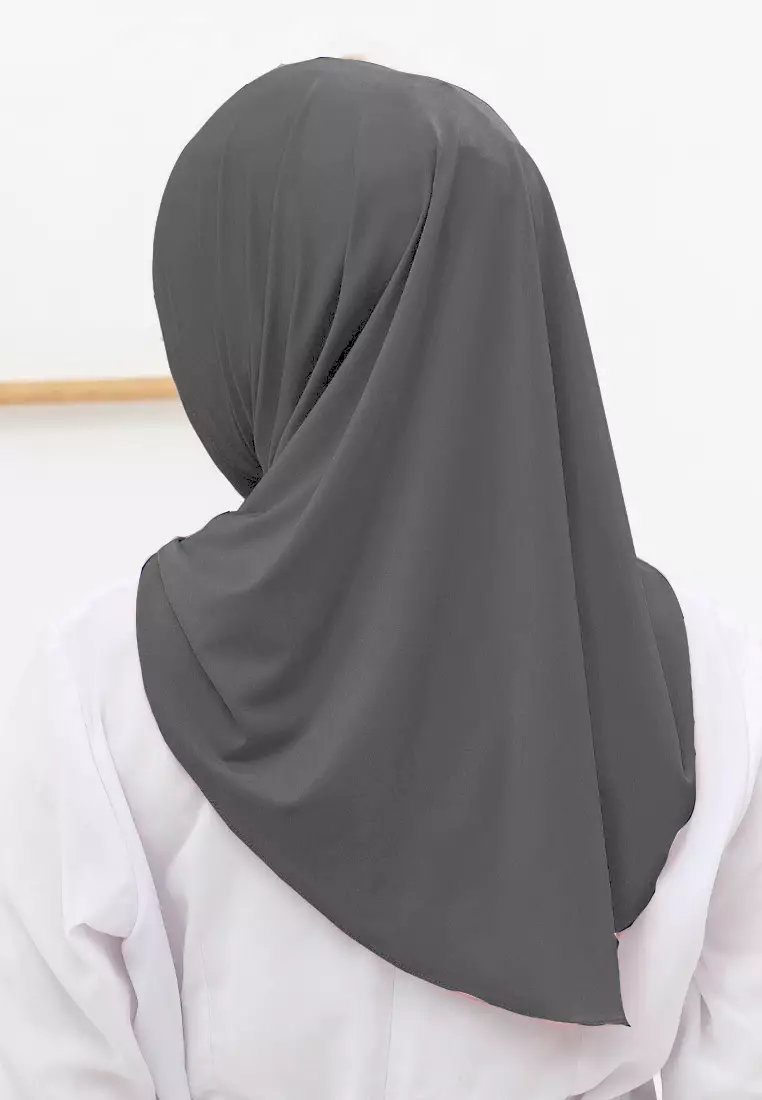Jilbab Wanita Instan Curve Hijab Dark Grey