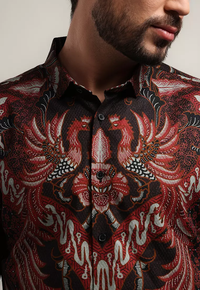 MOC Kemeja Batik Lengan Panjang Pria APHI-BLACK