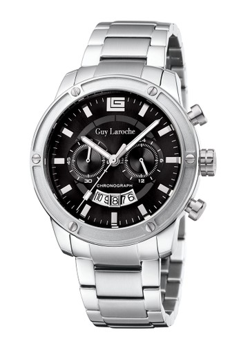 ( New )Guy Laroche - G3010-04 Jam Tangan Pria - Stainlles Steel - Putih