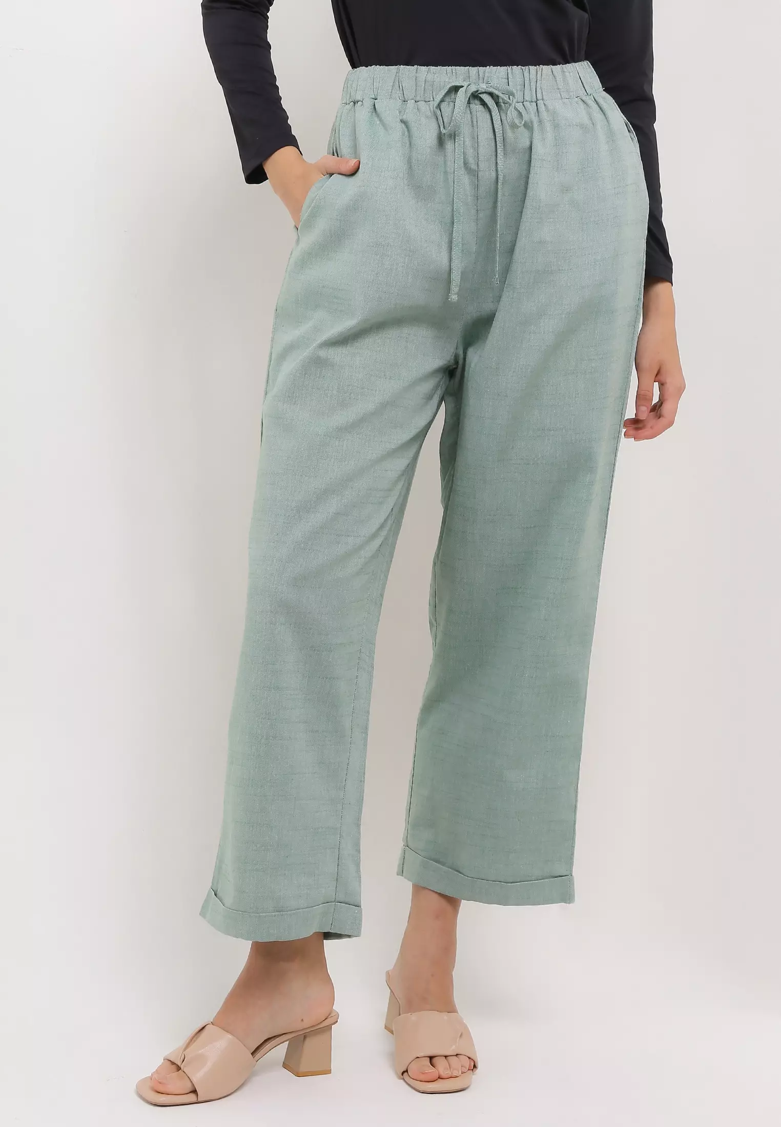 MFMW Chafia Celana Panjang Kulot Hijau