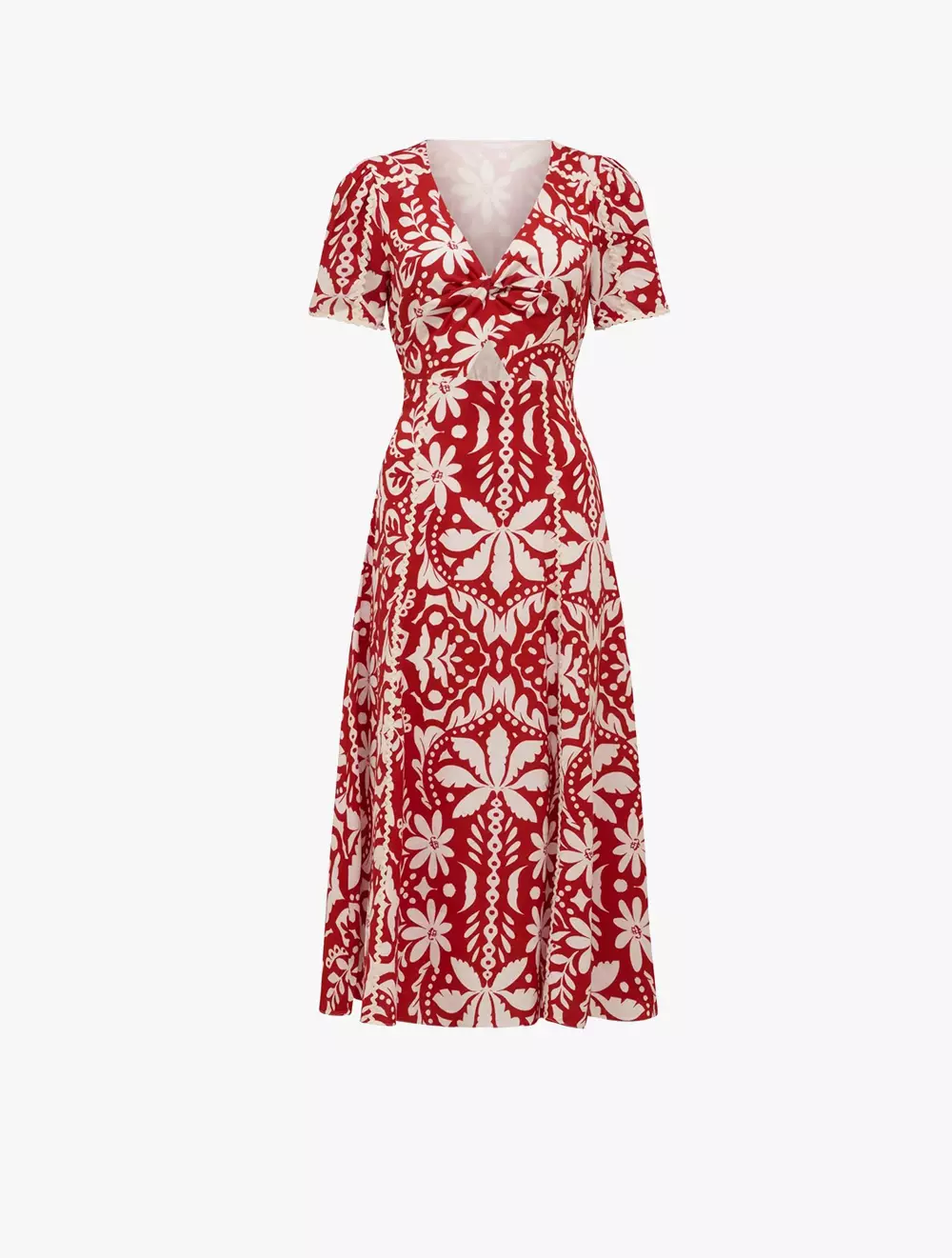 Marbella Petite Printed Trim Midi Dress