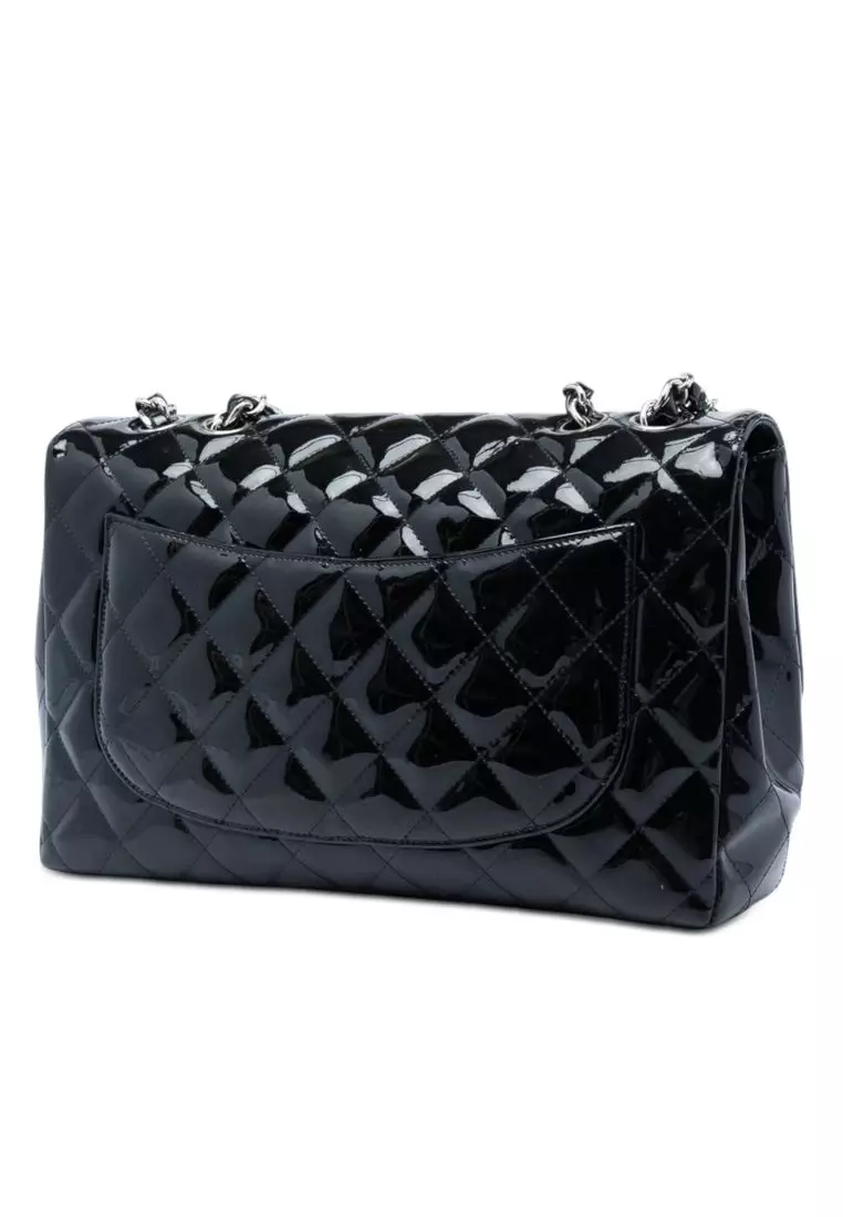 Pre-Loved Chanel Jumbo Classic Patent Single Flap