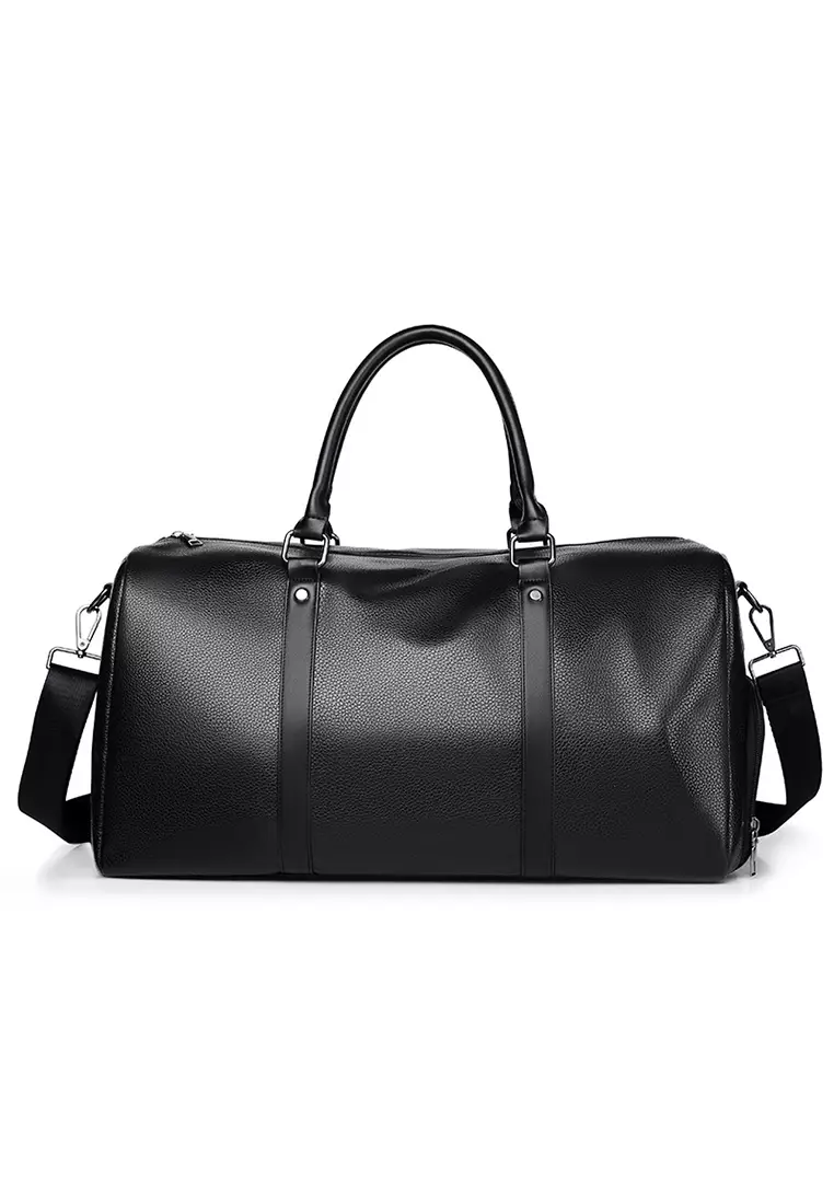 Black leather sports bag outlet
