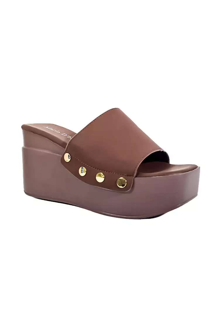 Discount on Mario D' boro Runway  shoes - SKU: Women's Wedge Sandals LX 27050 Dark Brown C52