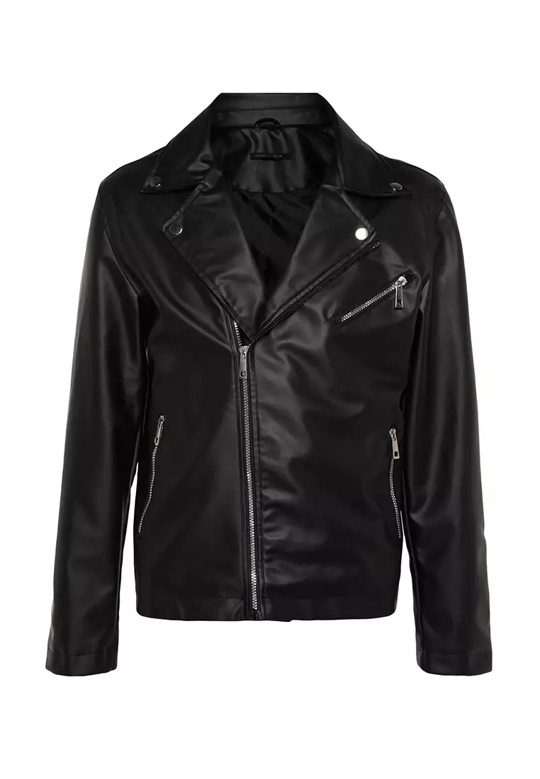 Faux Leather Biker Jacket