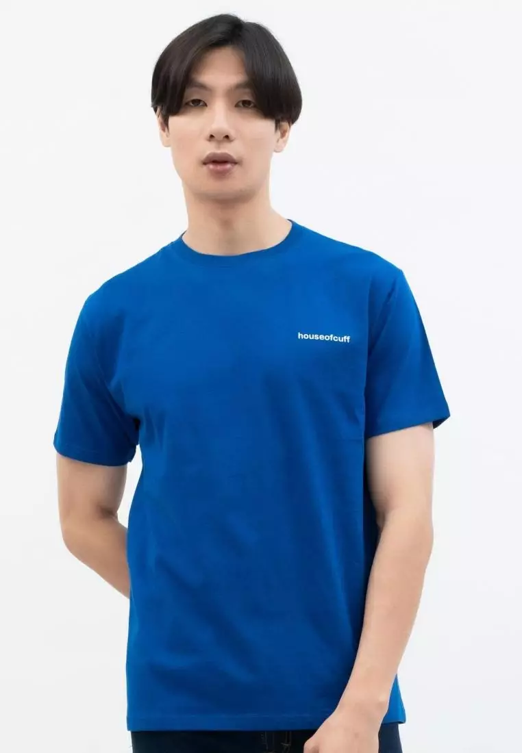 Kaos Polos Pria Premium Katun Combed Lengan Pendek Biru
