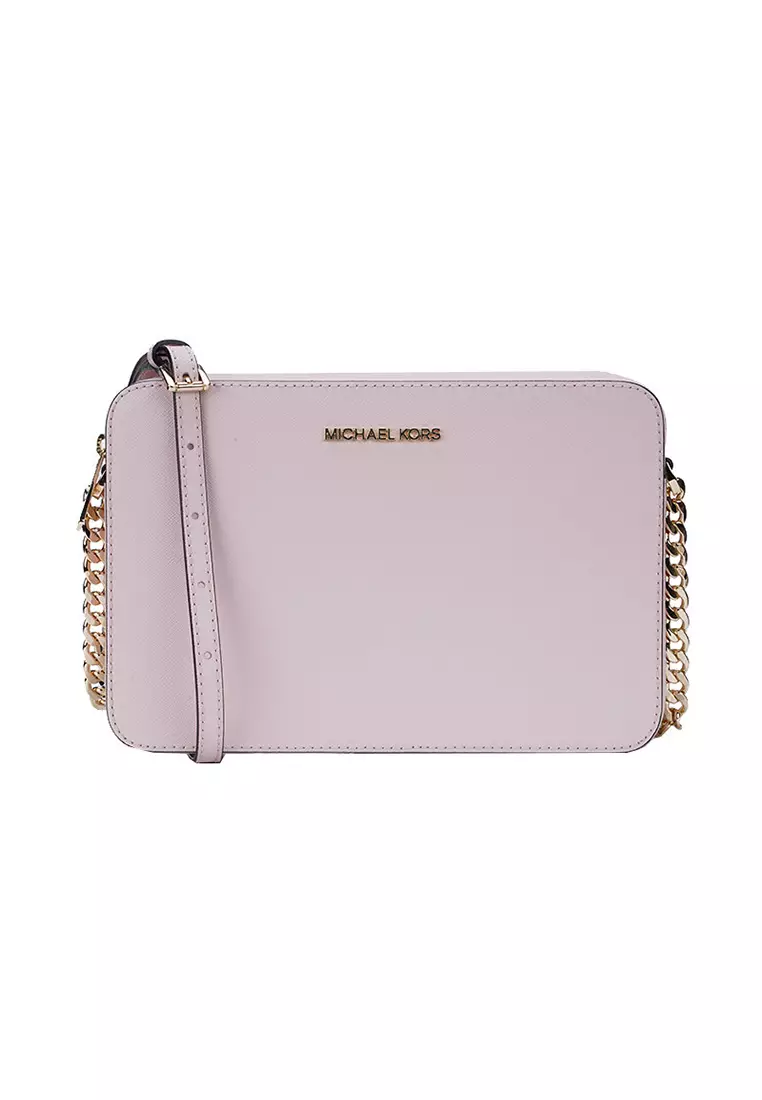 JET SET ITEM粉色金属链条女士单肩斜挎包