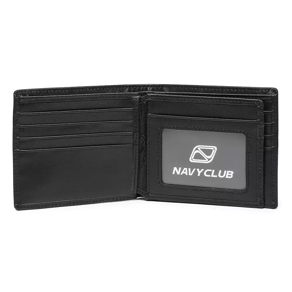 Navy Club Clifton Dompet Pria Lipat Dompet Kulit Asli - Free Box Exclusive