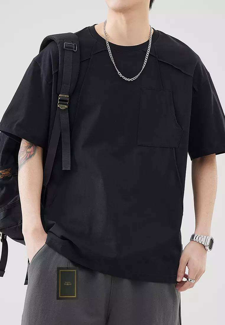 American Style Patchwork Short Sleeve T-Shirt AY-az8067