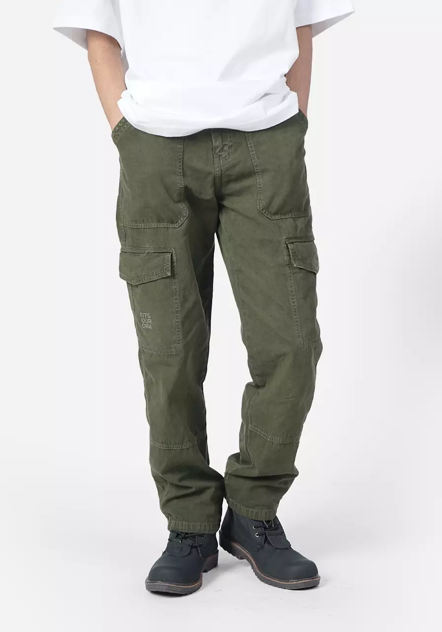 Celana Panjang Cargo Pria Regular Jod Army