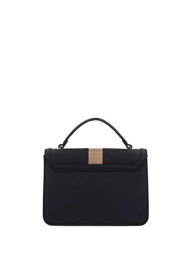 Black Logogram Top Handle Crossbody